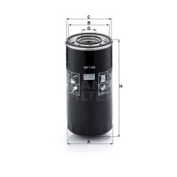 Фильтр масляный MANN-FILTER WP1169